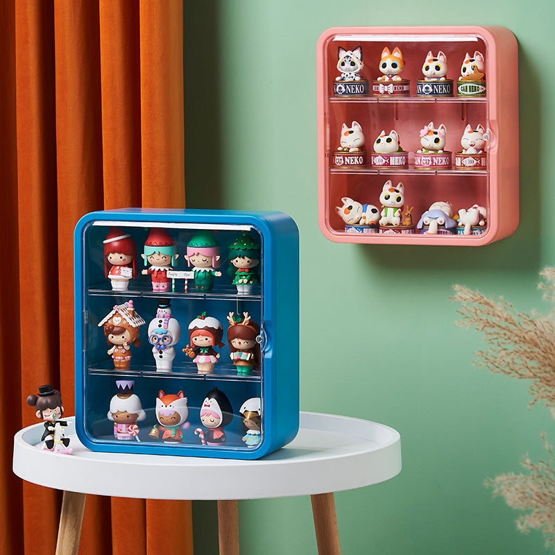 Wall-Mounted Hand-Held Storage Box Blind Box Gift Storage Display Rack Multifunctional Moisture-Proof Dustproof Storage Box With Lid - Image 5